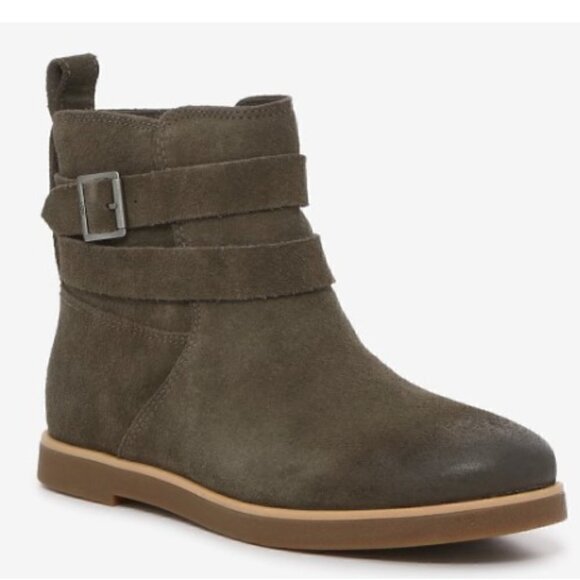 UGG Womens 6 Josefene Bootie Dark Slate Green Suede Distressed Ankle Boots - Picture 2 of 14